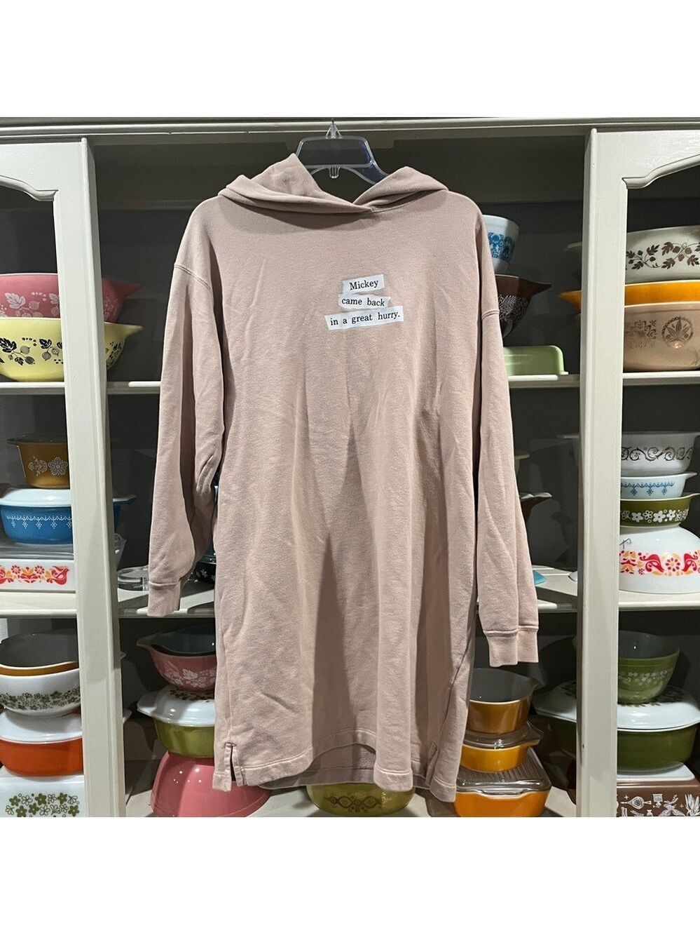 Disney X Uniqlo Mickey Sweatshirt Hoodie Dress  - Size Medium